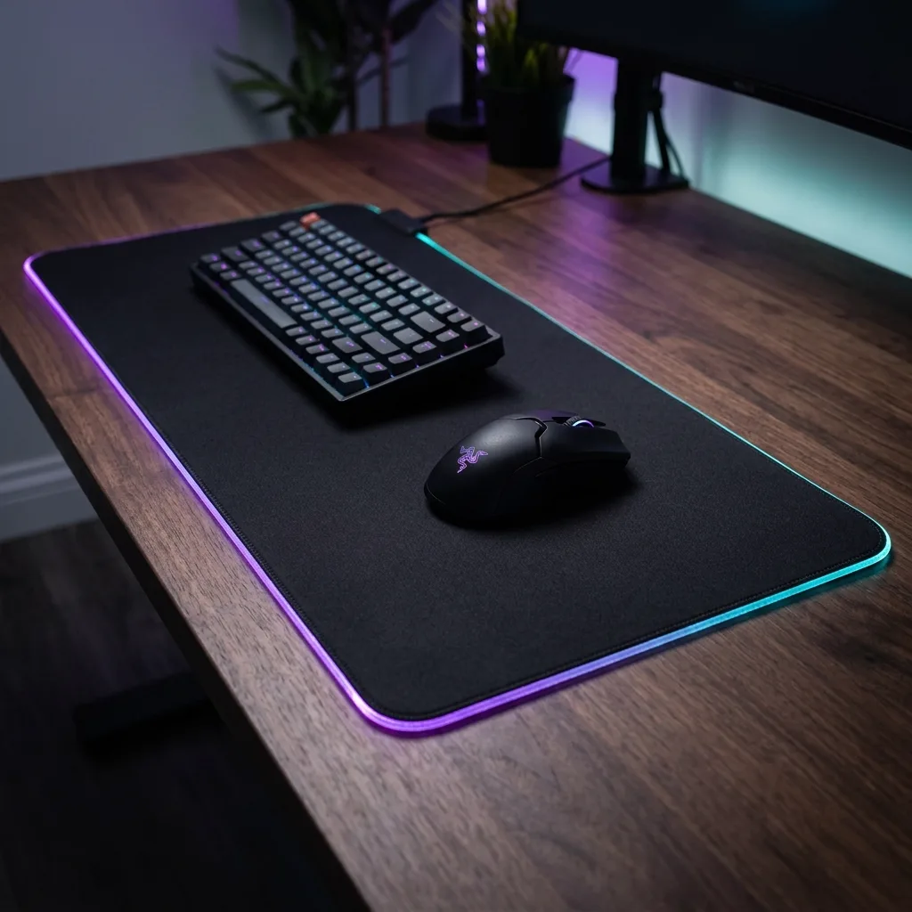 คู่มือเลือกซื้อแผ่นรองเมาส์เกมมิ่งขนาดใหญ่ไฟ RGB (Desk Mat Guide): คุมความแม่นยำ สปีดลื่นไหล ยกระดับสเตชันเล่นเกม